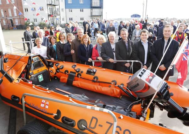 The naming ceremony of Littlehampton Lifeboat Station's new D-class rescue boat the Ray of Hope   PHOTOS: Eddie Mitchell SUS-141020-094736001