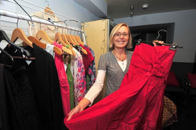 23/10/14- Helen Carey from Hastings- selling her wardrobe to raise money for charity. SUS-141023-132421001