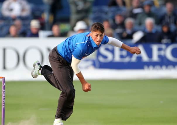 Fynn Hudson-Prentice made his first team debut for Sussex against Glamorgan at Hove in August 2014
