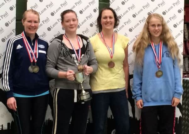 Chi fencers Nicola Hull, Rebecca Mayle, Verity Hillier, Charlotte Beadle