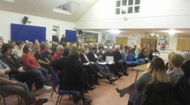 Residents gather for the meeting