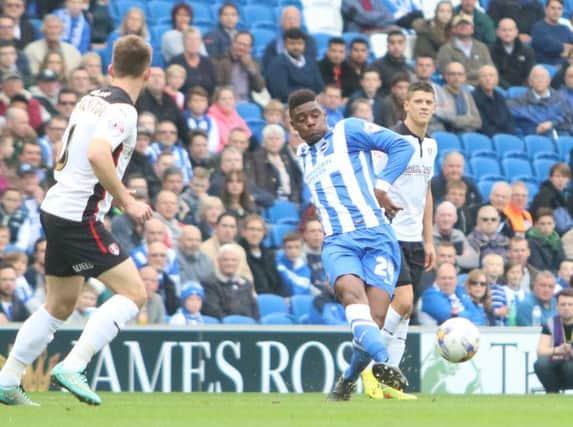 Rohan Ince in action for Brighton.
