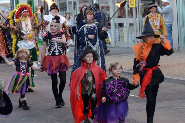 Wizards, witches, spooks and ghouls  all of them came out to march in the childrens parade  L43709HJ14