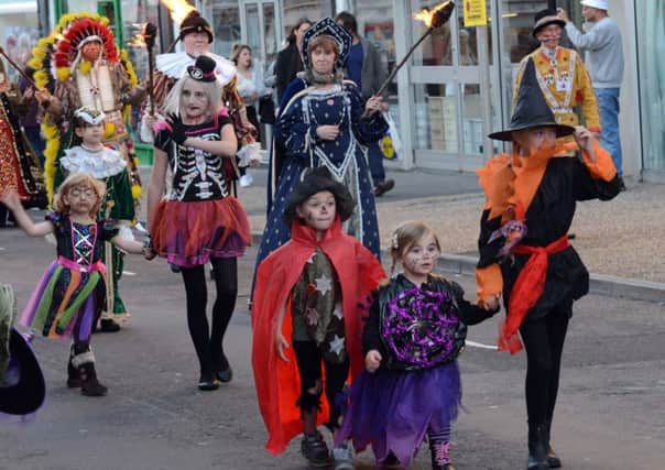 Wizards, witches, spooks and ghouls  all of them came out to march in the childrens parade  L43709HJ14