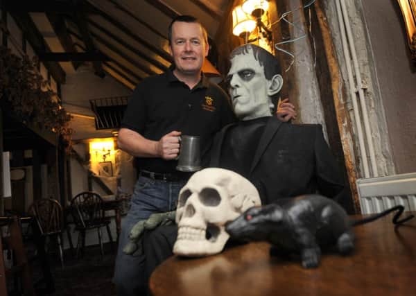Halloween at The Royal Oak, Whatlington. 29/10/14
Publican Neil Smallwood is pictured. SUS-141029-132802001