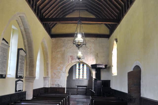 S44555H14 Inside the Anglo Saxon church