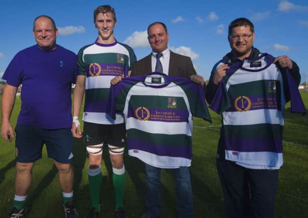 Bognor and club officials and sponsors show off their new sponsored shirts     Picture by Tommy McMillan