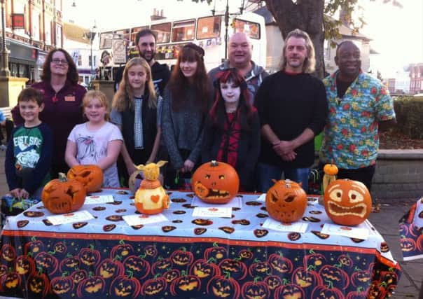 Winners of the pumpkin carving competition in Horsham Town Centre for Halloween 2014 (submitted).