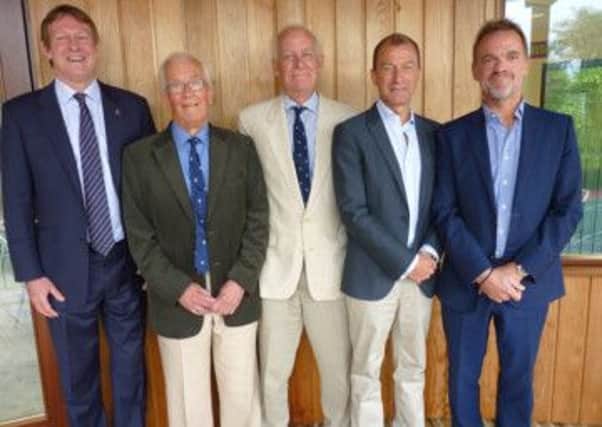 Five Cranleigh Prep heads reunite in celebration of history teacher's 114 terms with the school SUS-140411-103314001