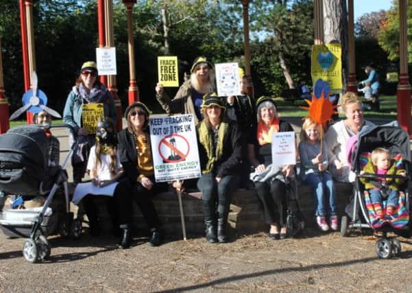 Mothers Against Fracking protest to raise awareness at the bandstand in Horsham Park - picture submitted