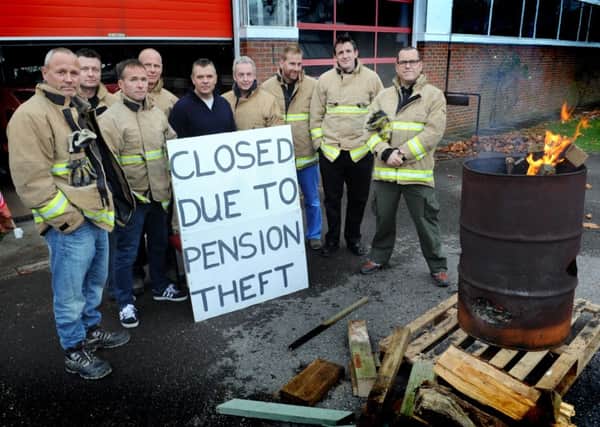 JPCT 041114 S14460485x Horsham. Fire station strike -photo by Steve Cobb SUS-140411-151914001