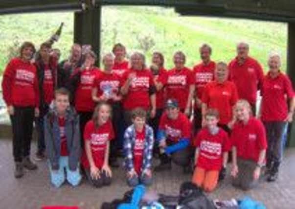 Julia Webb, family and friends doing  South Downs Way walk for Leukaemia & Lymphoma Research (submitted). SUS-140711-153942001