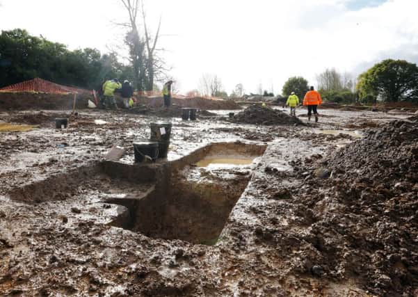 The excavation of a Barnham site which uncovered evidence of an ancient Roman settlement SUS-140711-161846001
