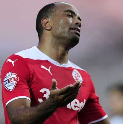 Dejection for Crawley Town's Lanre Oyebanjo PHOTO: - Mandatory by-line: Harry Trump/Pinnacle - Photo Agency Ltd Tel: +44(0)1363 881025 - Mobile:0797 1270 681 - VAT Reg No: 183700120 - 08/11/2014 - FOOTBALL - The FA Cup First Round - Yeovil Town v Crawley Town - Huish Park, Yeovil, Somerset, England. SUS-140911-140209002