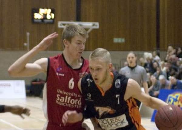Action from Worthing Thunder v Manchester Magic on Saturday.