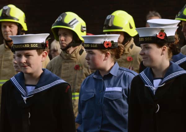 W456708H14  Cadets pay tribute at Remembrance service
