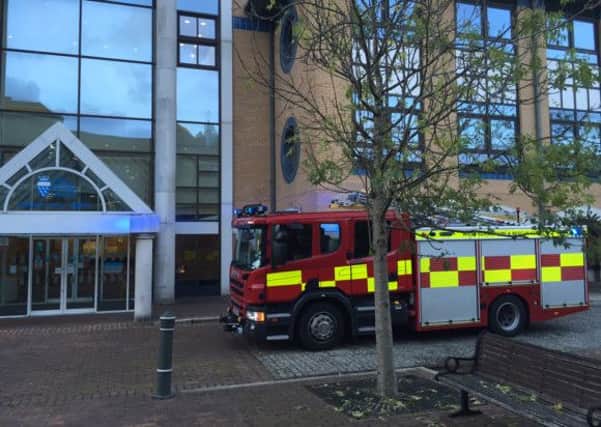 Fire crew in attendance at County Hall North in Horsham