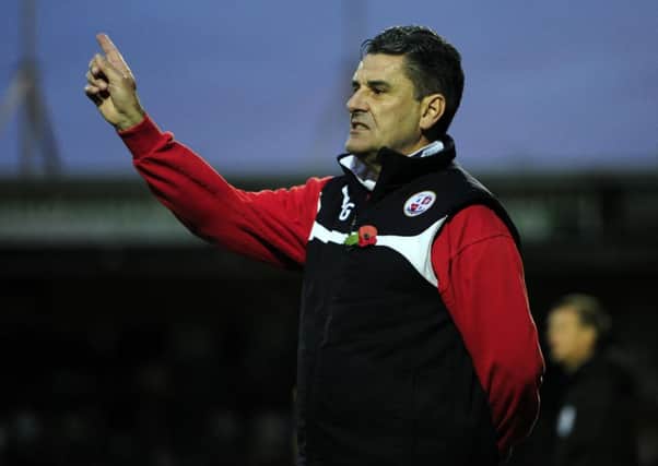 Crawley Town's Manager John Gregory PHOTO: - Mandatory by-line: Harry Trump/Pinnacle - Photo Agency Ltd Tel: +44(0)1363 881025 - Mobile:0797 1270 681 - VAT Reg No: 183700120 - 08/11/2014 - FOOTBALL - The FA Cup First Round - Yeovil Town v Crawley Town - Huish Park, Yeovil, Somerset, England. SUS-140911-140321002