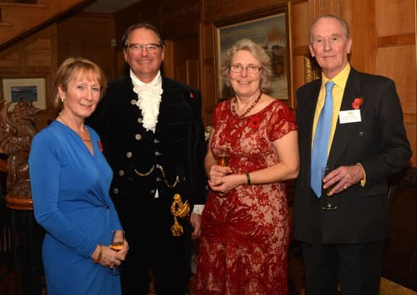 From left to right: FSH Chair Kathy Gore; Jonathan and Caroline Lucas; and Sir Patrick Cable-Alexander Chair of FSH West Sussex Fundraising Committee. Picture by Roger Bloxham SUS-141114-124816001