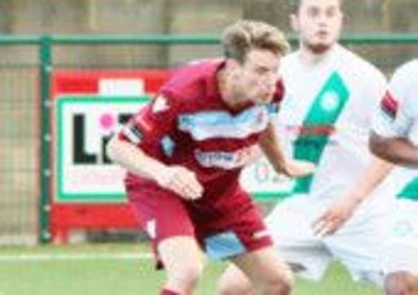 Evan Archibald scored his first Hastings United goal and then missed a great chance in added time to salvage a draw against Walton & Hersham. Picture courtesy Joe Knight