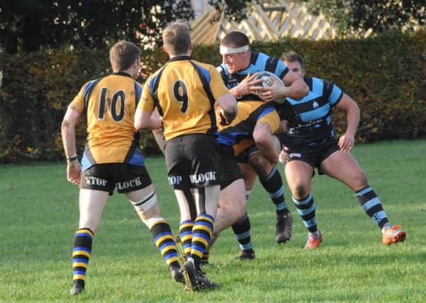 Aaron Davies switched to lock for Chichester at Amersham   Picture by Kate Shemilt C141026-3