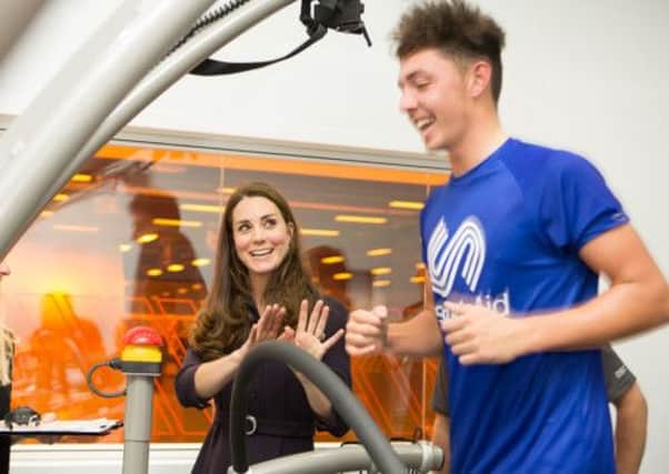The Duchess of Cambridge sees Marco Penge put through his paces   Picture by Nathan Gallagher / Sportsaid
