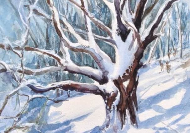 Elizabeth Harden's Tree in snow