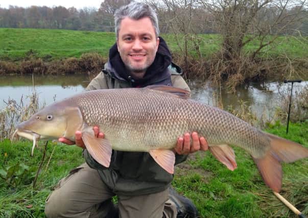 Ian Duffy with his prize barbel