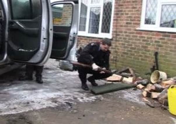 Operation Hallend - Poaching raids in rural Rother

One of the firearms found in the raid