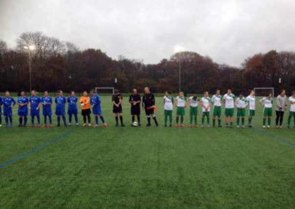 Chichester and Leicester observe a minute's silence before the match