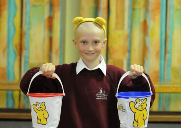 Boris has his head shaved for Children in Need SUS-141127-123533001