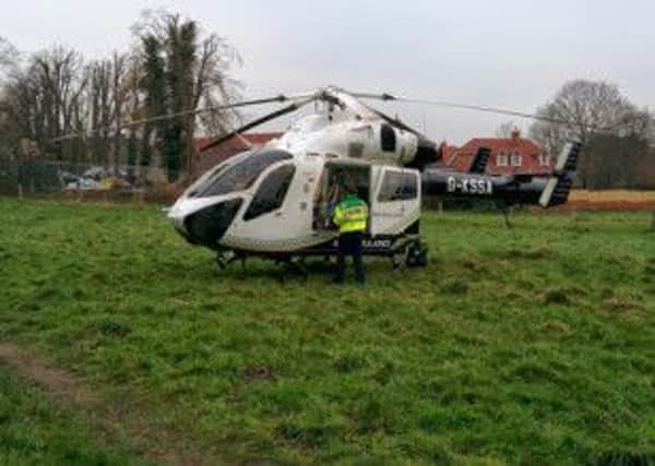 Sussex Air Ambulance has landed in Storrington today