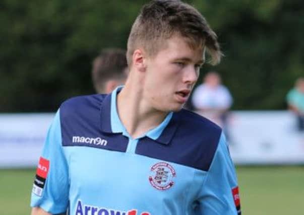 Sam Cruttwell scored one and made one in Hastings United's 3-0 victory at home to AFC Uckfield Town. Picture courtesy Joe Knight
