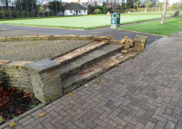 The stone was forcibly removed by thieves