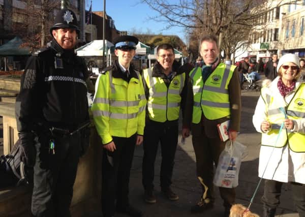 Neighbourhood Watch representatives in Horsham with PC James Munden