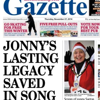 The Gazette's front page when it broke the story