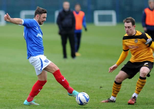 Danny East in action for Pompey reserves today Picture: Allan Hutchings