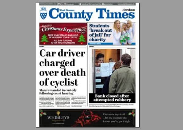 County Times front page December 11. SUS-141112-115730001