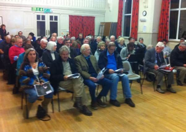 Villagers packed out Storrington Village Hall for the public meeting