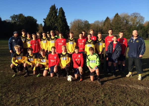 On Saturday 13th December 2014 Storrington Vipers and Mole Valley Rangers U15s took part in the Christmas truce campaign
