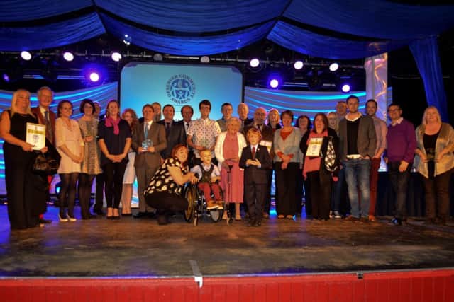 Observer Community Awards 2014
All the winners along with Fred Dinenage at the ceremony at Butlins in Bognor