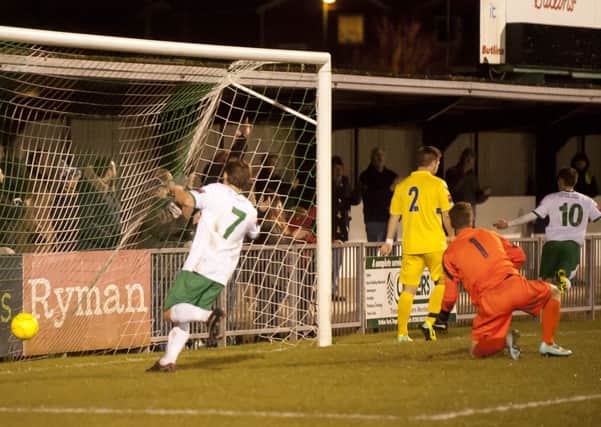 Another goals goes in as the Rocks blow away Witham   Picture by Tommy McMillan