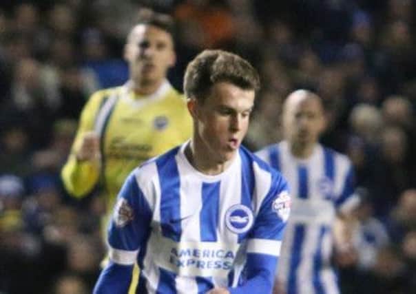 Solly March in action for Brighton against Millwall
