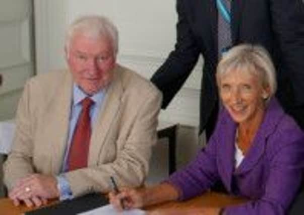 West Sussex County Council cabinet member for finance Michael Brown and leader of the council Louise Goldsmith - picture submitted