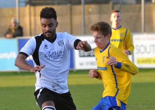 Action from Lancings win at home to East Preston on Saturday