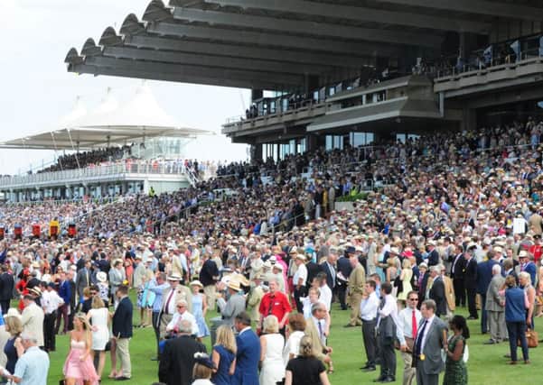 Crowds enjoy Glorious Goodwood in 2014  Picture by Kate Shemilt C140777-20