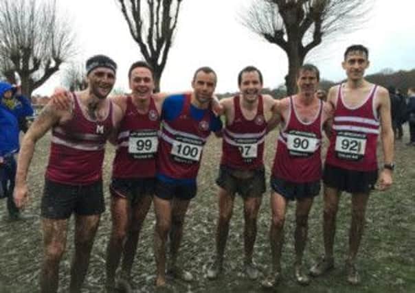 The Harriers' Men's A team took an impressive fourth place in the Cross Country Championship at Bexhill on Saturday.