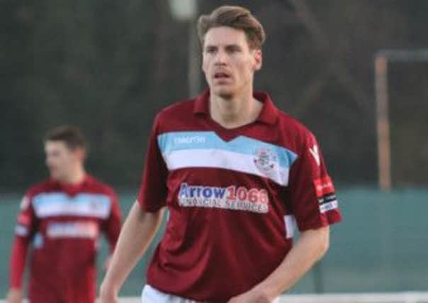 Evan Archibald's added time strike gave Hastings United a 2-1 victory away to Horsham in Ryman Football League Division One South last night. Picture courtesy Joe Knight