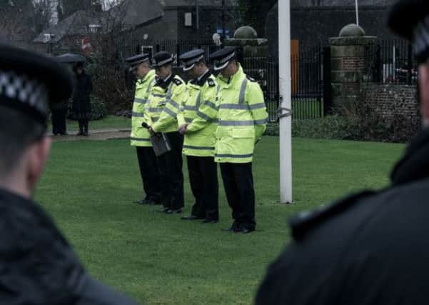 Police paying thier respect