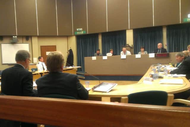 The scene at the licensing committee on Thursday evening